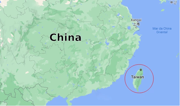 A localização de Taiwan Taiwan